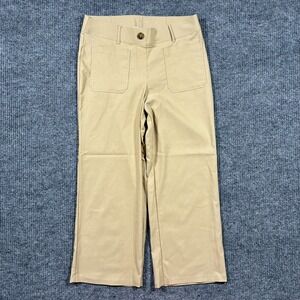Blue Sol Pull On Wide‎ Leg Pants Womens Size Small Beige Office Casual Stretch